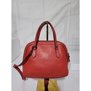 Authentic GUCCI Calfskin Mini Dome Satchel Bag Red